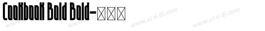 Cookbook Bold Bold字体转换
